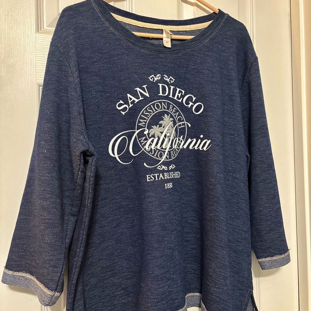 Blue San Diego California Sweatshirt-XXL - Picture 4 of 5